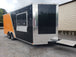 8.5 x 20 Orange And Black Food Catering Concession Trailer With Appliances