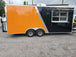 8.5 x 20 Orange And Black Food Catering Concession Trailer With Appliances