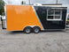 8.5 x 20 Orange And Black Food Catering Concession Trailer With Appliances