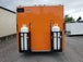 8.5 x 20 Orange And Black Food Catering Concession Trailer With Appliances