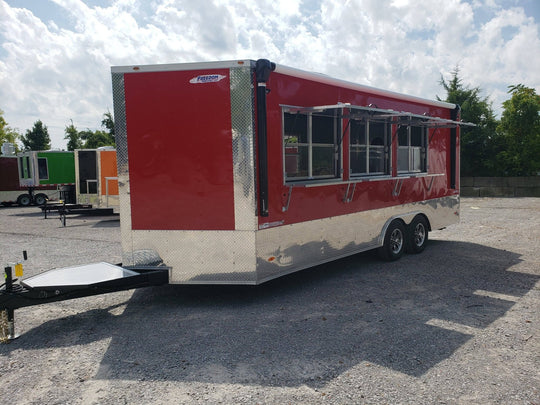 8.5' x 20' Victory Red Office Trailer - SLE Equipment - 1