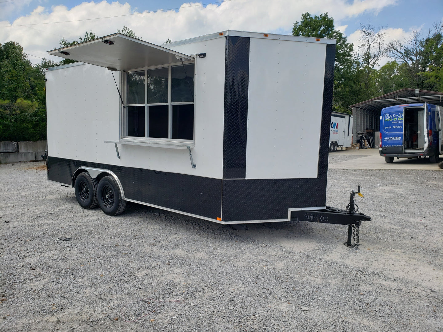 8.5' x 18' White Pizza Vending Concession Food Trailer