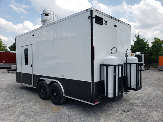 8.5' x 18' White Pizza Vending Concession Food Trailer