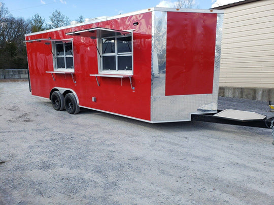 Concession Trailer 8.5' X 21' Victory Red Food Event Catering - SLE Equipment - 1