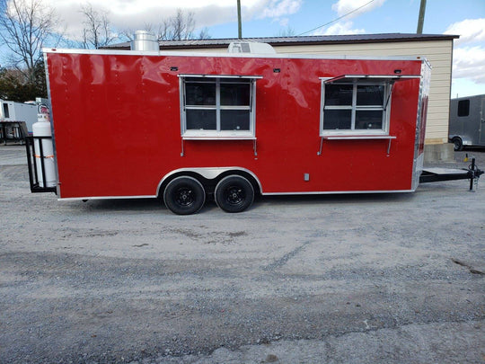 Concession Trailer 8.5' X 21' Victory Red Food Event Catering - SLE Equipment - 2