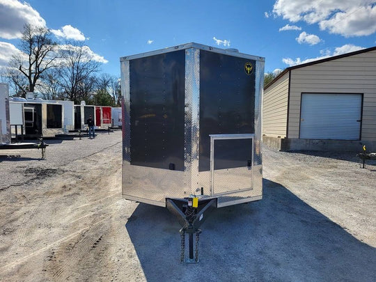 Concession Trailer 8.5' X 20' Charcoal Grey Food Event Catering - SLE Equipment - 2