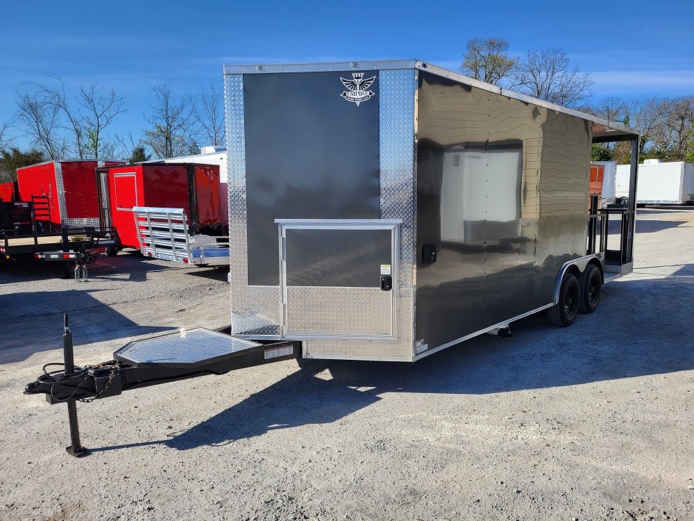 8.5 x 22 White Concessions Food Trailer