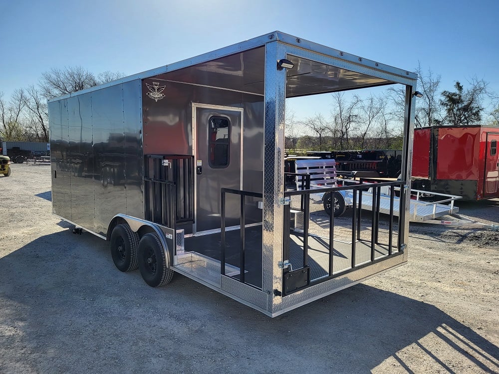 8.5 x 22 White Concessions Food Trailer