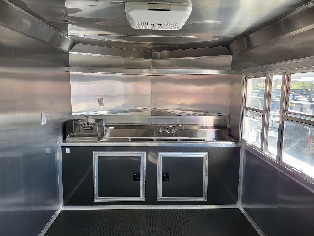 8.5 x 22 White Concessions Food Trailer