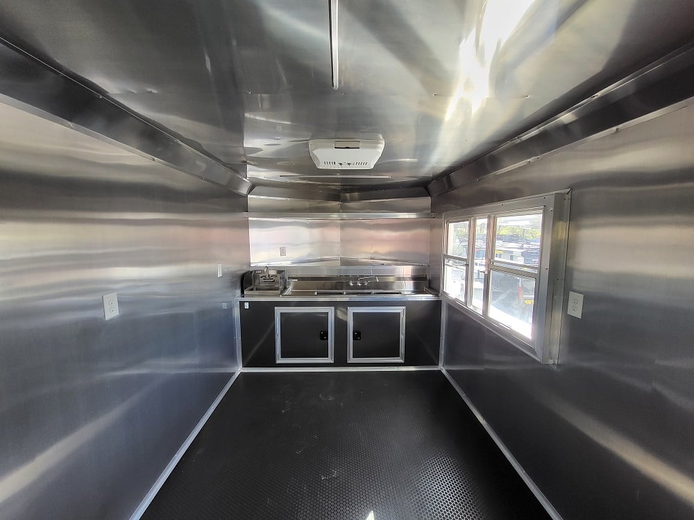 8.5 x 22 White Concessions Food Trailer