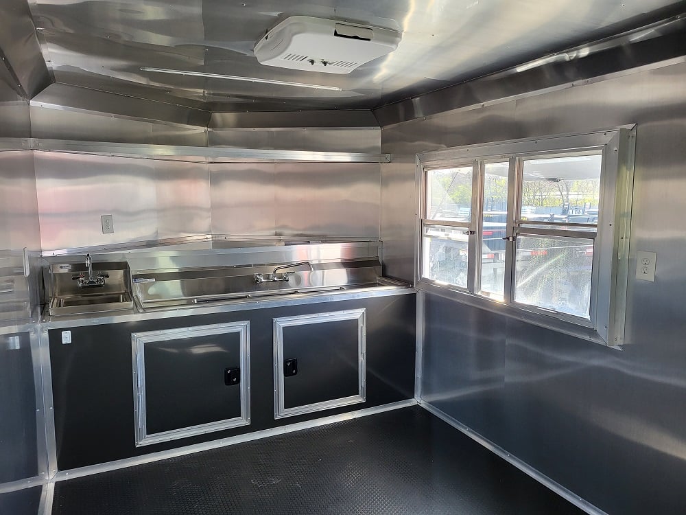 8.5 x 22 White Concessions Food Trailer