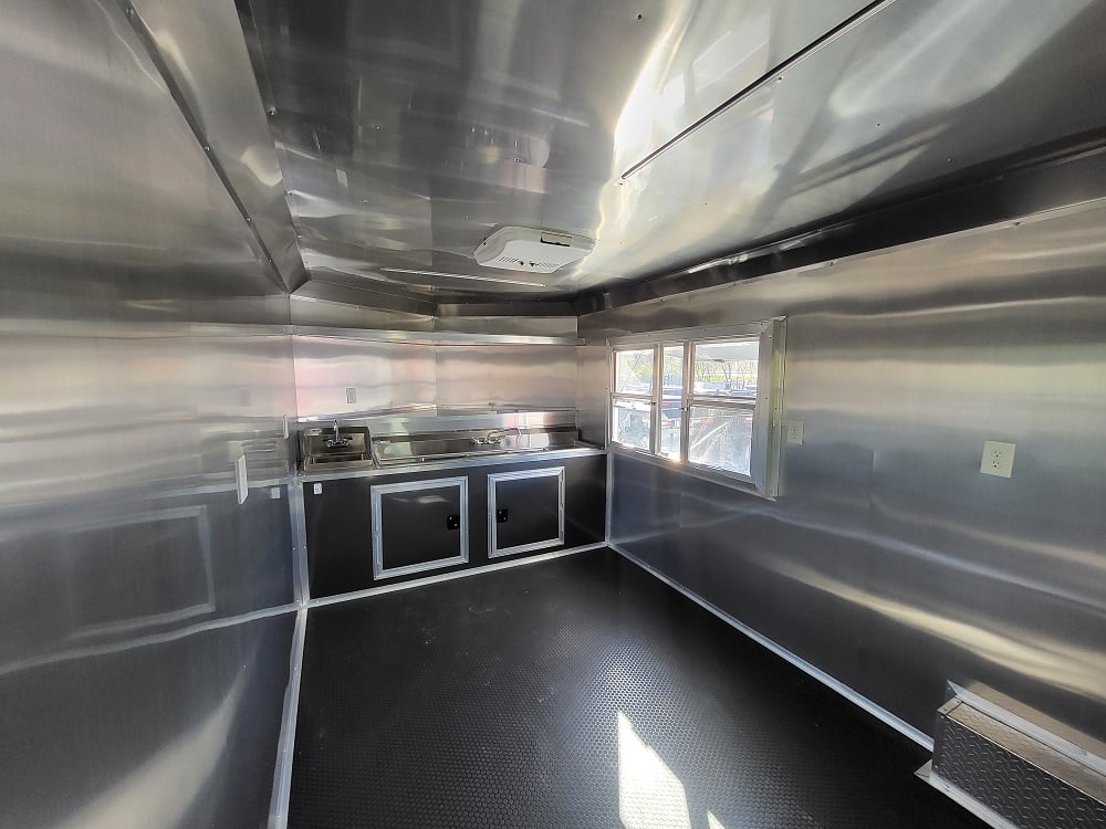 8.5 x 22 White Concessions Food Trailer