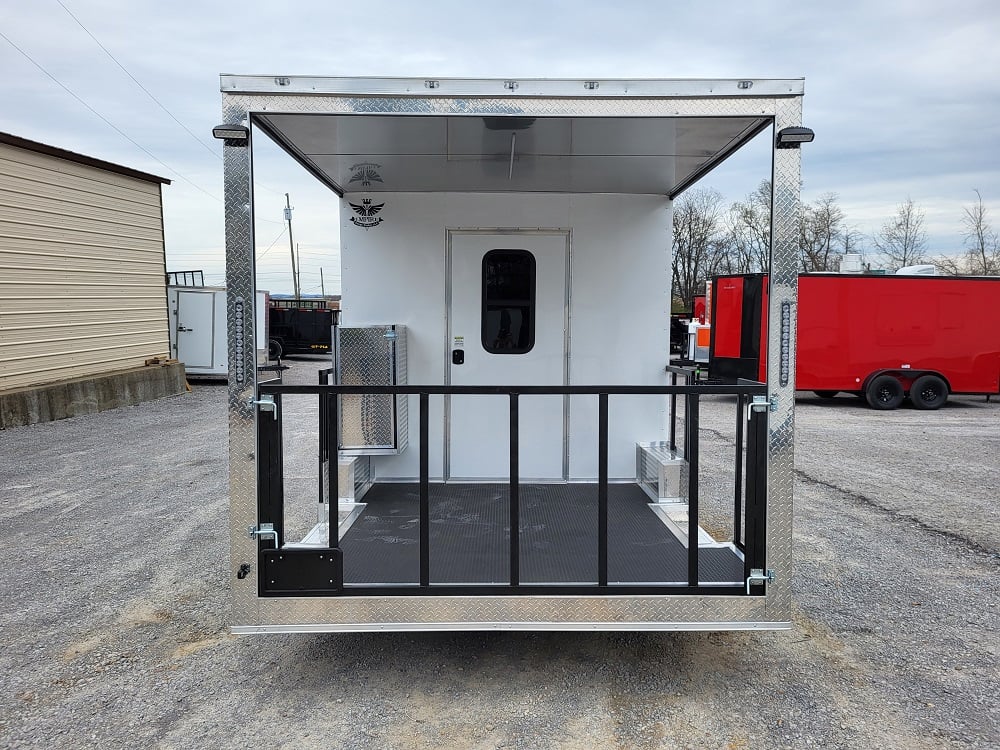 8.5 x 22 White Concessions Food Trailer