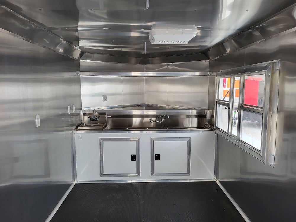 8.5 x 22 White Concessions Food Trailer