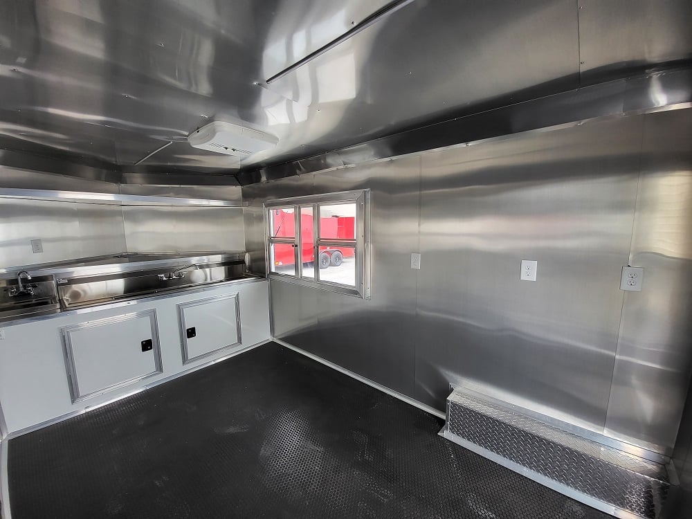 8.5 x 22 White Concessions Food Trailer