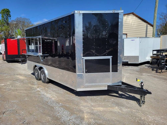 Concession Trailer 8.5' X 18' Black Food Event Catering - SLE Equipment - 1