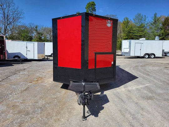 Concession Trailer 8.5' X 20' Red Food Event Catering - SLE Equipment - 2
