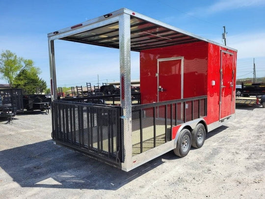 Enclosed Trailer 8.5' X 20' Red Hybrid Event Trailer - SLE Equipment - 5