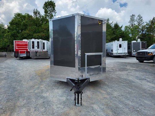 Concession Trailer 8.5' X 16' Charcoal Grey Food Event Catering - SLE Equipment - 2
