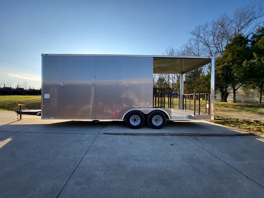 8.5 x 22 White Concessions Food Trailer