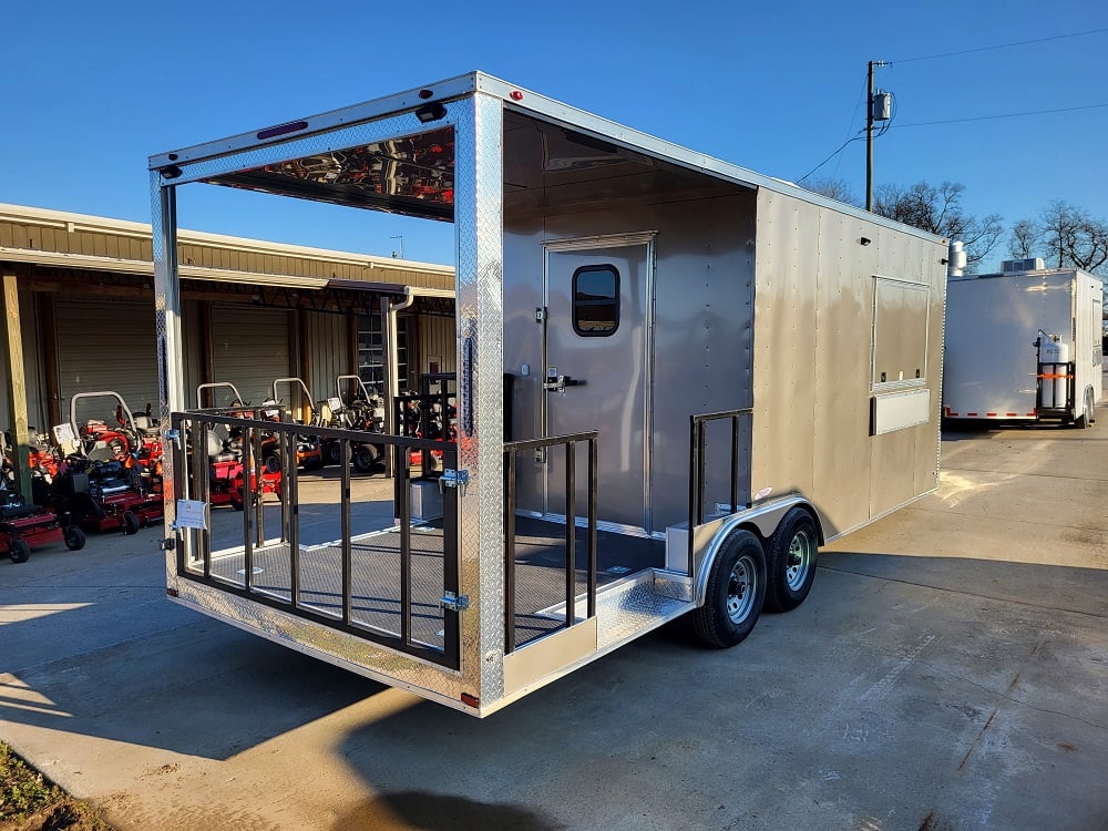 8.5 x 22 White Concessions Food Trailer