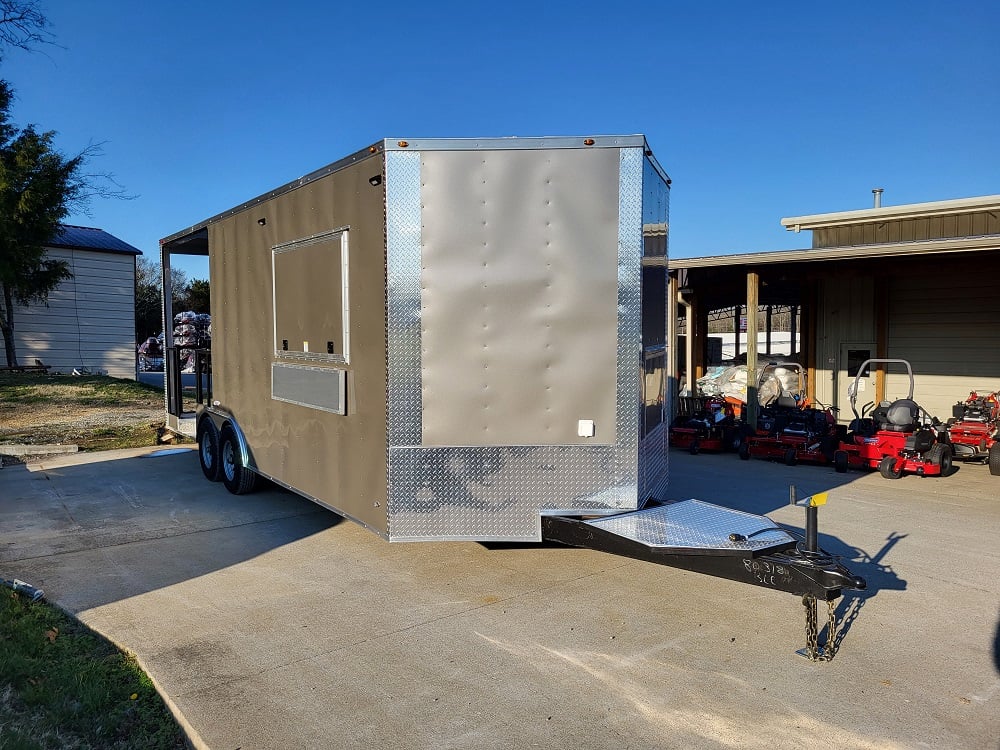 8.5 x 22 White Concessions Food Trailer