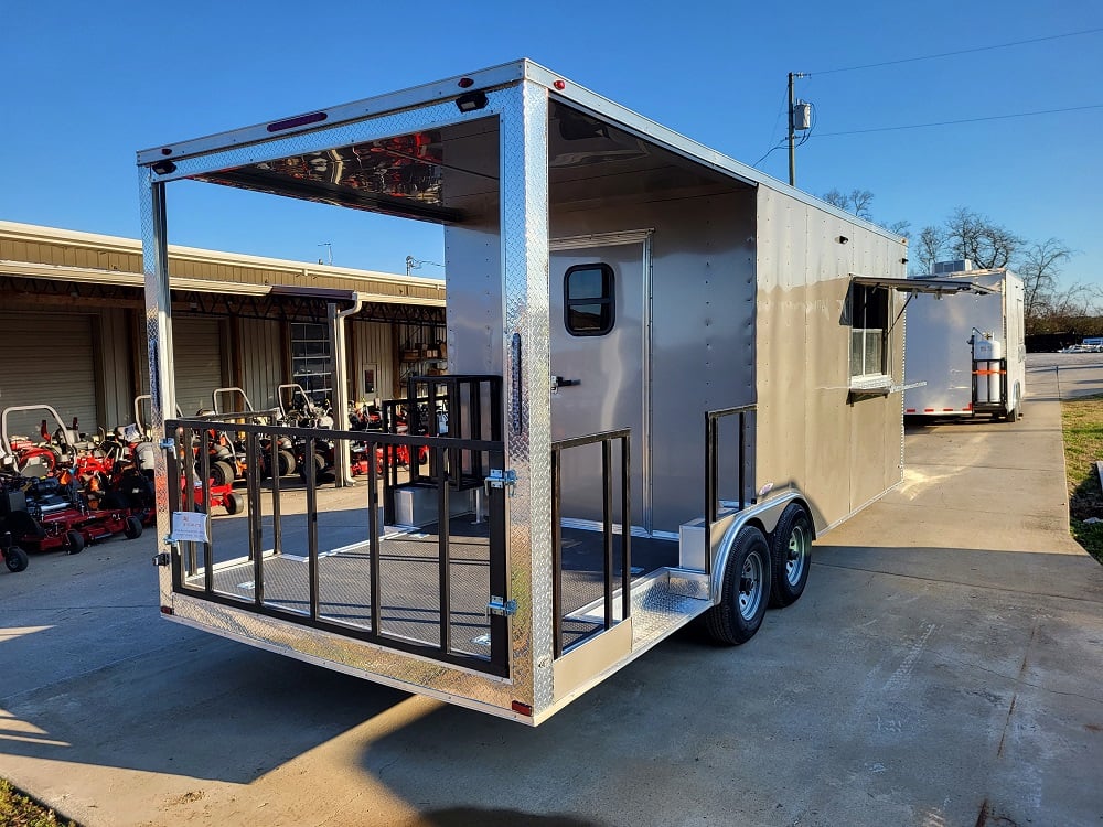 8.5 x 22 White Concessions Food Trailer