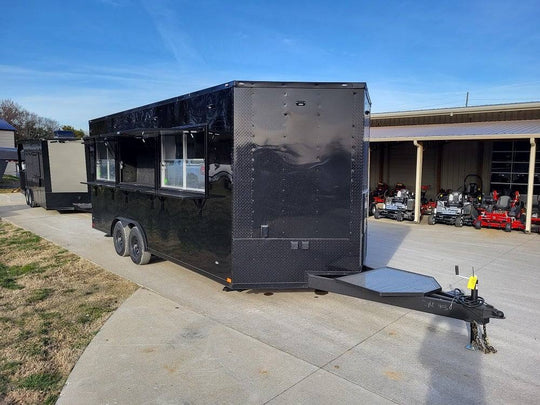 Concession Trailer 8.5' X 20' Black Food Event Catering Vending - SLE Equipment - 1