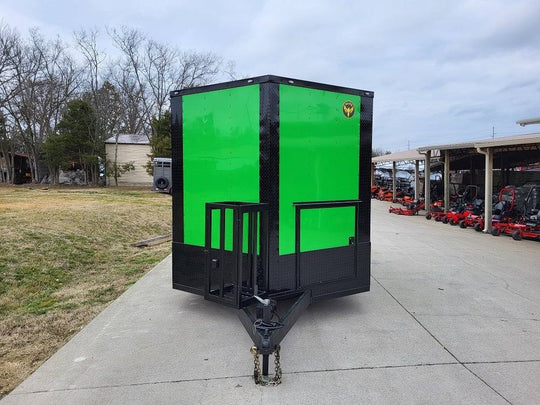 8.5x12 Elite Lime Green Concession Food Trailer with Blackout Package - SLE Equipment - 2