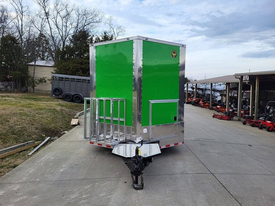 Concession Trailer 8.5' X 32' Lime Green Food Event Catering - SLE Equipment - 2