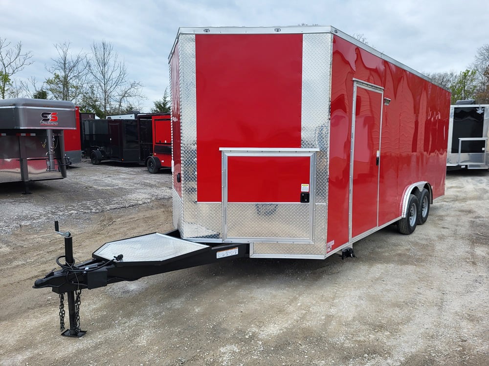 8.5' x 20' Concession Food Trailer White Event Catering Elite