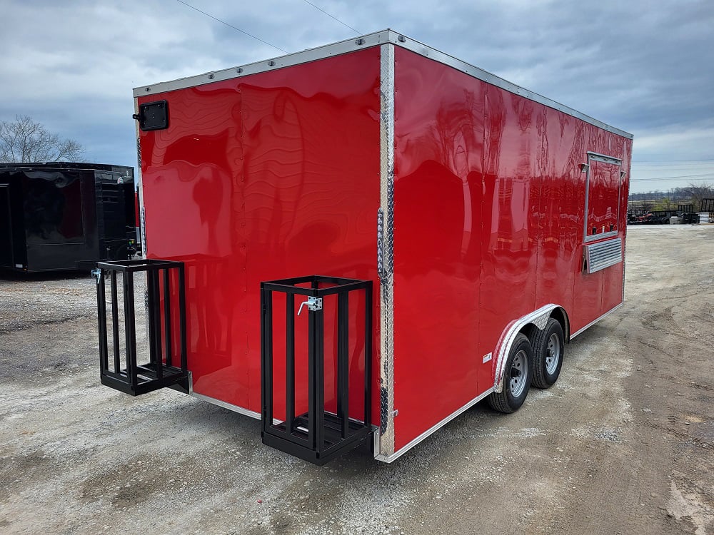 8.5' x 20' Concession Food Trailer White Event Catering Elite