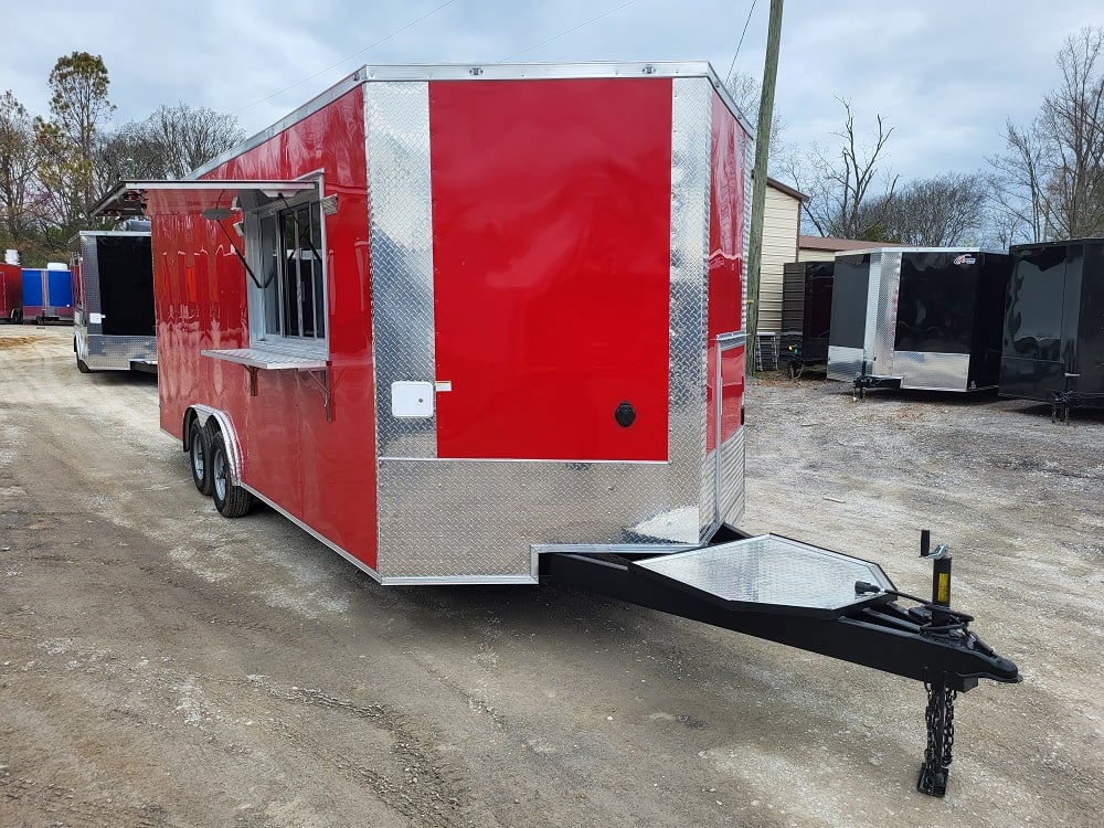 8.5' x 20' Concession Food Trailer White Event Catering Elite