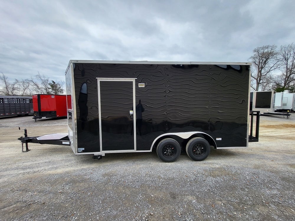 8.5' x 16' White Concession Food Trailer