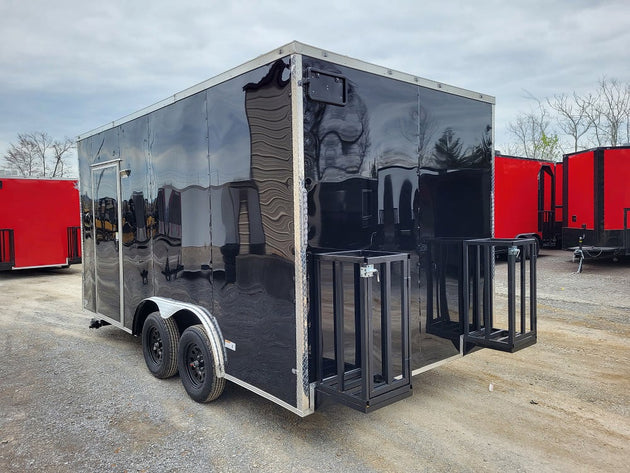 8.5' x 16' White Concession Food Trailer