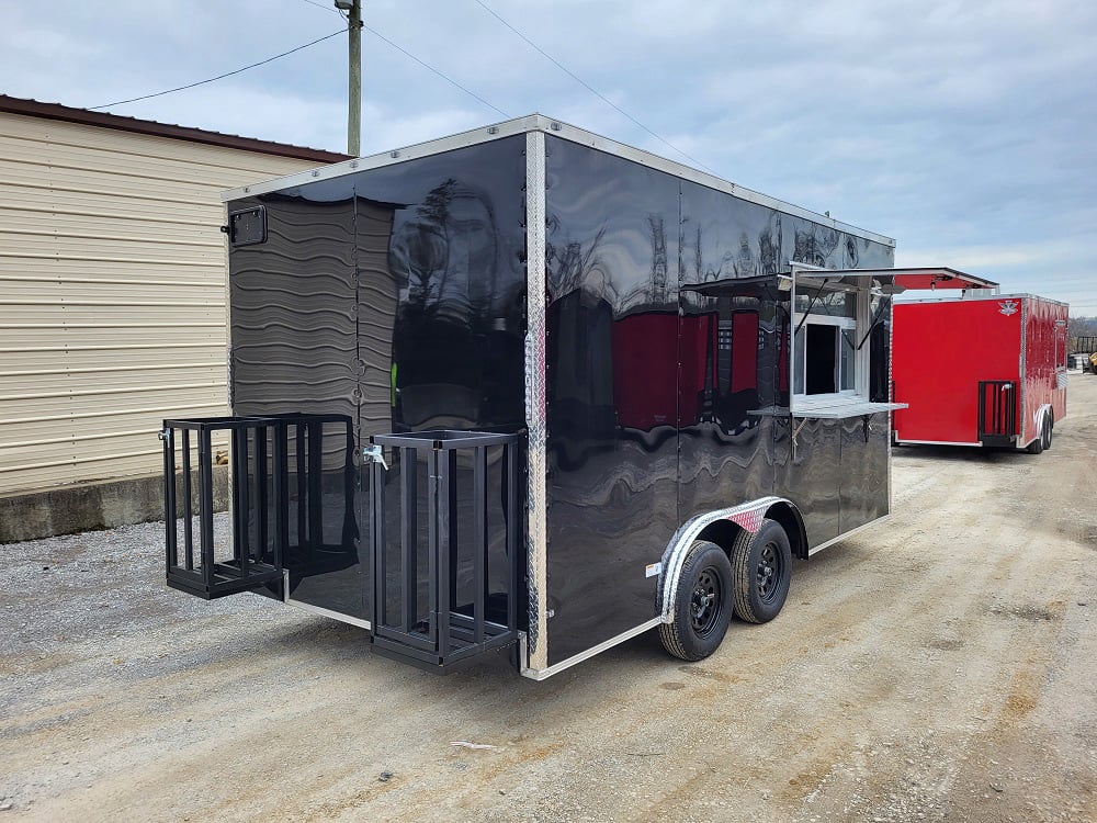 8.5' x 16' White Concession Food Trailer