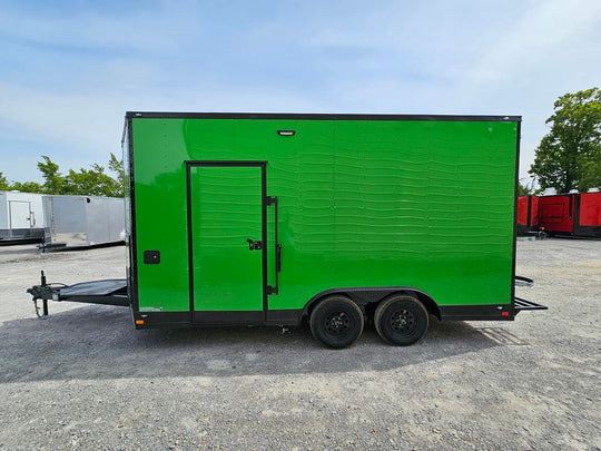 8.5' x 16' White Concession Food Trailer