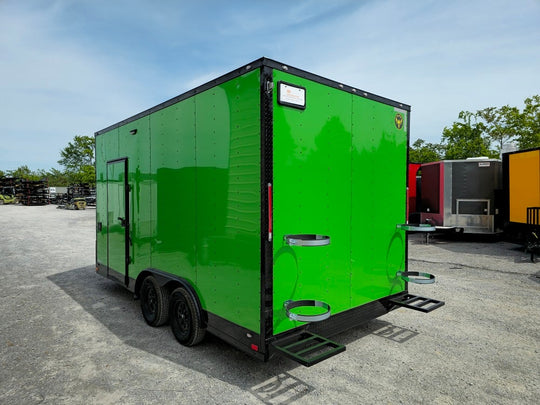 8.5' x 16' White Concession Food Trailer