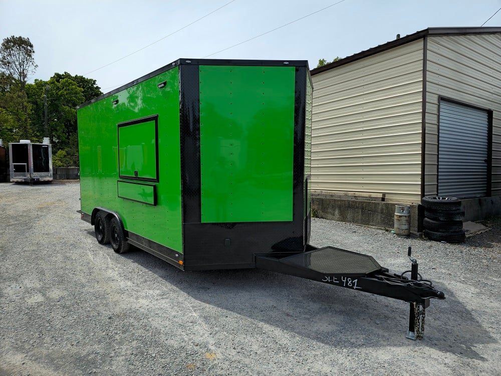 8.5' x 16' White Concession Food Trailer