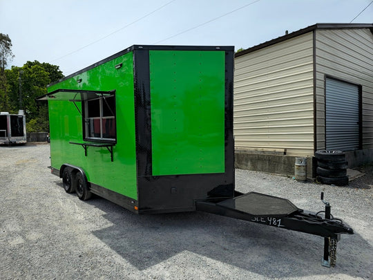 8.5' x 16' White Concession Food Trailer