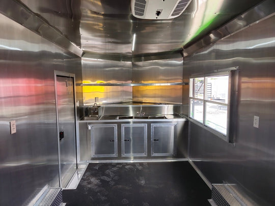 8.5' x 16' White Concession Food Trailer