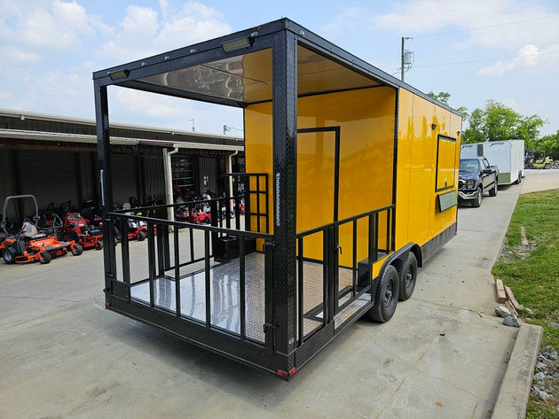 8.5 x 22 White Concessions Food Trailer