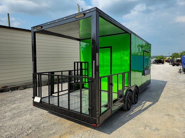 8.5 x 22 White Concessions Food Trailer