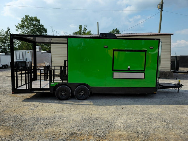 8.5 x 22 White Concessions Food Trailer