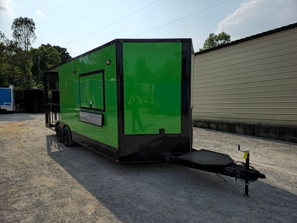 8.5 x 22 White Concessions Food Trailer