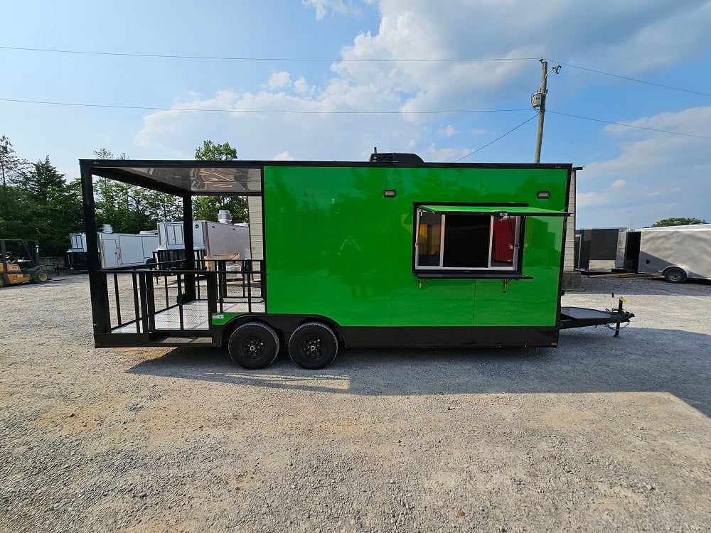 8.5 x 22 White Concessions Food Trailer