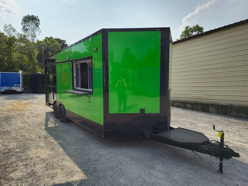 8.5 x 22 White Concessions Food Trailer