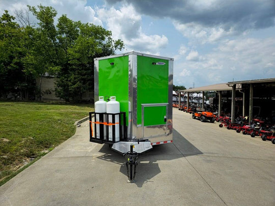 8.5' X 30' Lime Green Pizza Event Catering Concession Food Trailer - SLE Equipment - 2