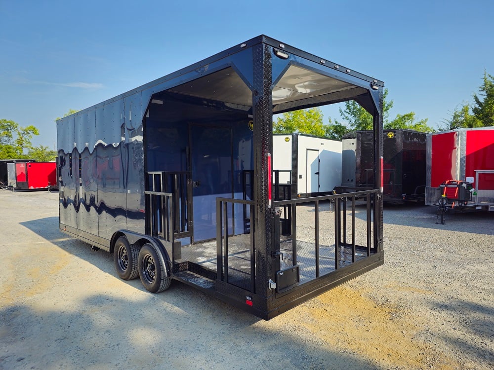 8.5 x 22 White Concessions Food Trailer