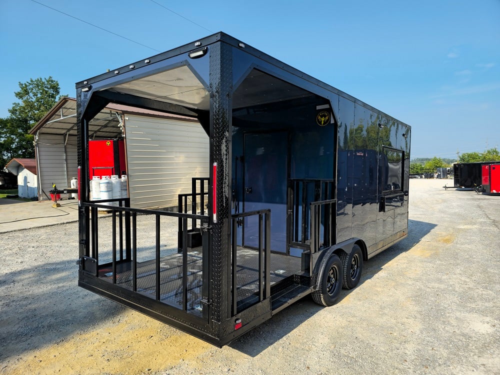 8.5 x 22 White Concessions Food Trailer